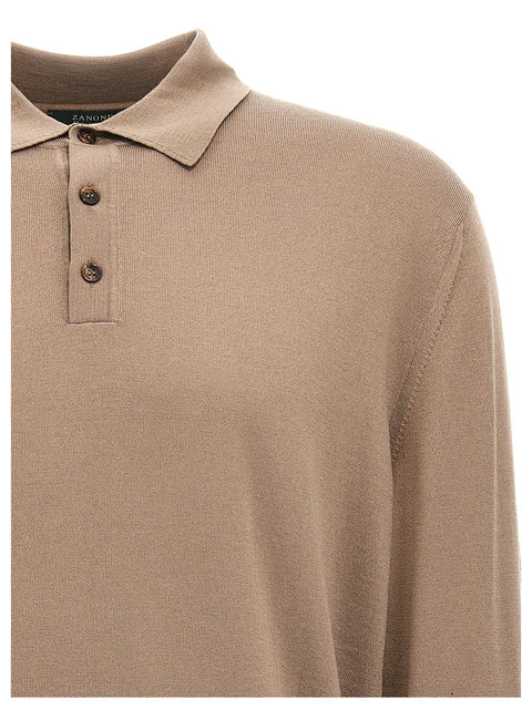 Zanone Virgin Wool Polo Shirt