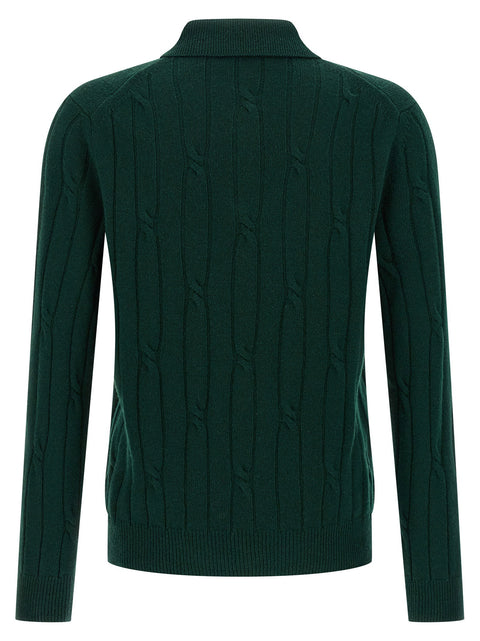Zanone Braided Wool Polo Shirt