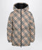 Burberry Hooded check nylon puffer jacket in sand