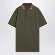 GUCCI Moss green polo in cotton blend
