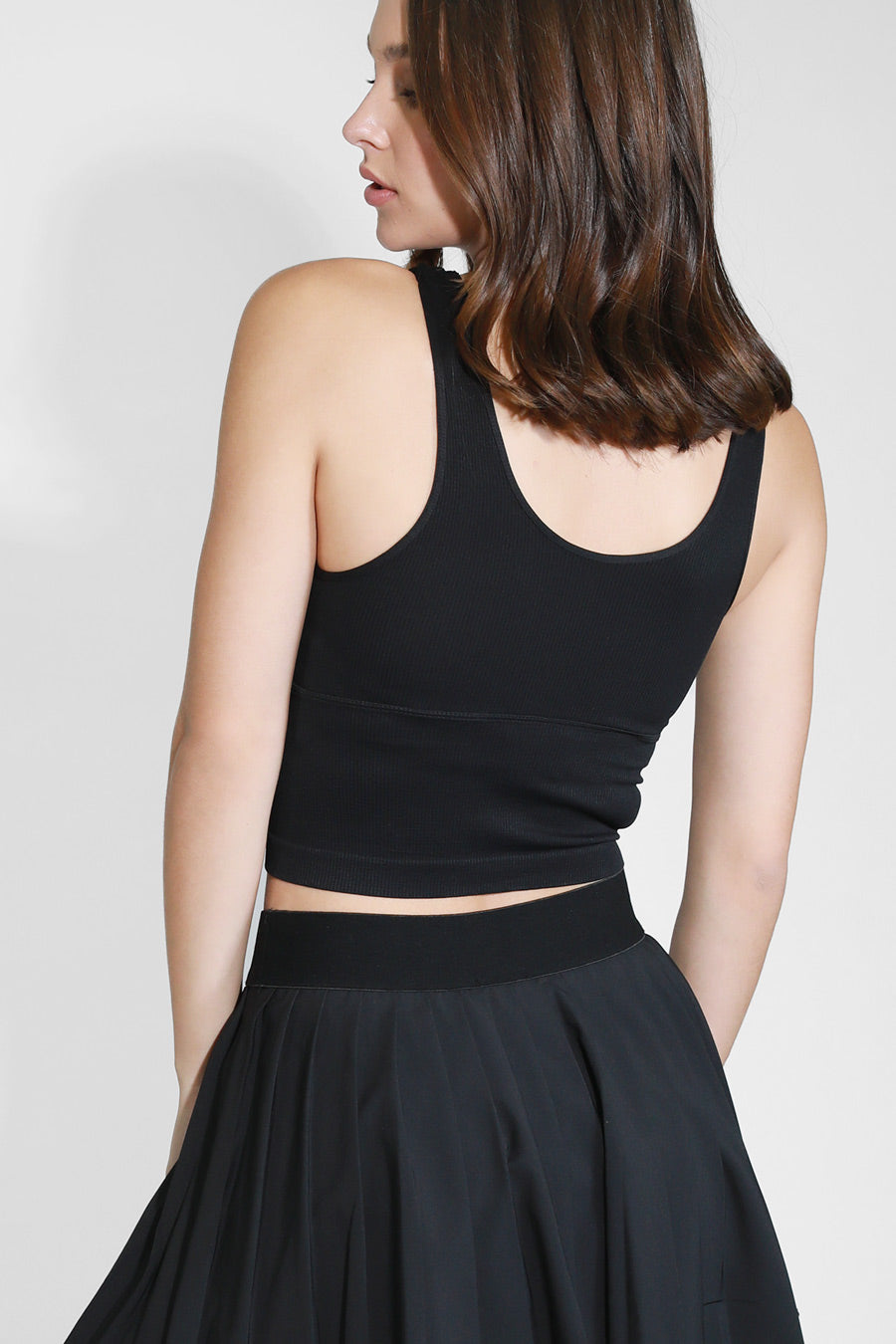 Surplice Ribbed Crop Top-Clothing - Women-NIKIBIKI-Black-xs-Urbanheer