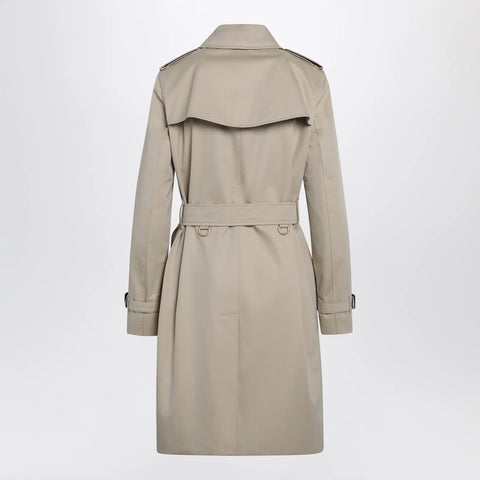 Burberry Beige double-breasted Kensington cotton trench coat