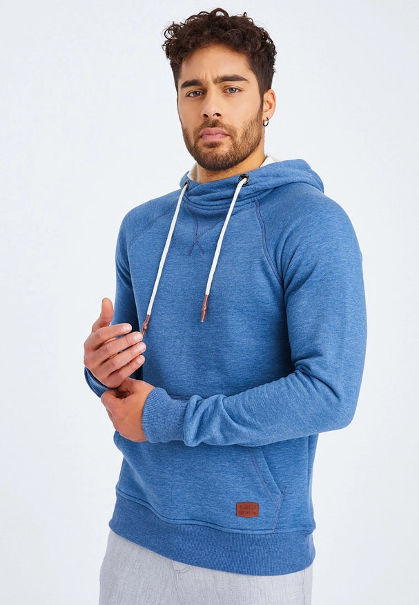 Men'S Hoodie Hood Indigo Melange-Hoodie-Leif Nelson GmbH-M-Urbanheer