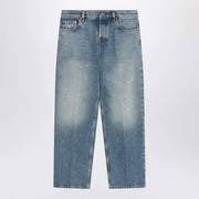 GUCCI Straight light blue jeans with faded effect