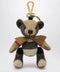 Burberry Thomas teddy bear charm in check cashmere, beige