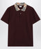 Burberry Cotton polo shirt with Check collar in vineyard red