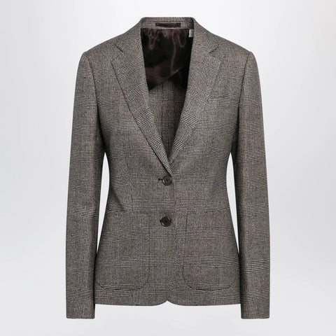 Burberry Prince of Wales Wool-Blend Single-Breasted Jacket