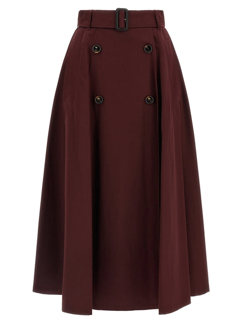 Burberry Gabardine Trench Coat Skirt