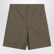 GUCCI Forest green Bermuda shorts in GG fabric