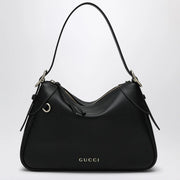 GUCCI GG Emblem medium black shoulder bag