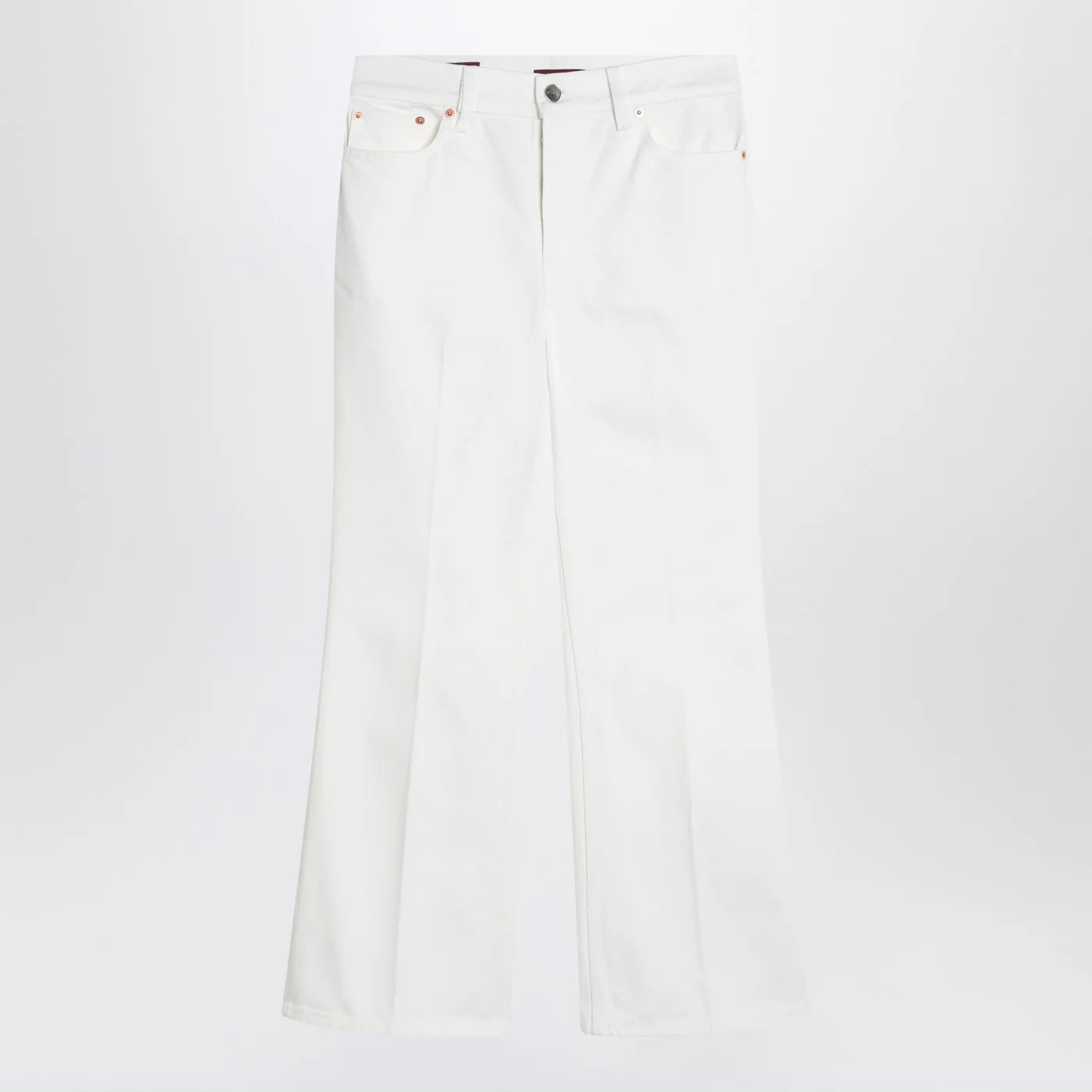GUCCI Short white flare trousers