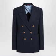 GUCCI Double-breasted blue jacket in cotton