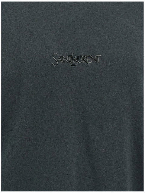 Saint Laurent Logo Embroidery T-shirt