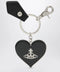 Vivienne Westwood Mirror Heart Orb heart keyring in iron, black