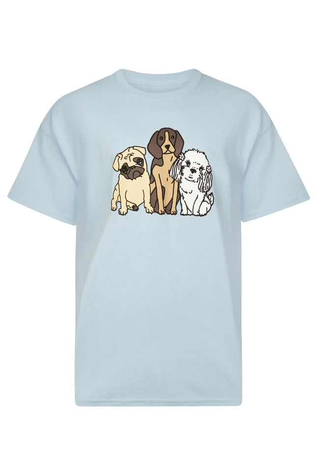 Dogs Blue Unisex Men & Women T-Shirt-New Love Club-S-Urbanheer