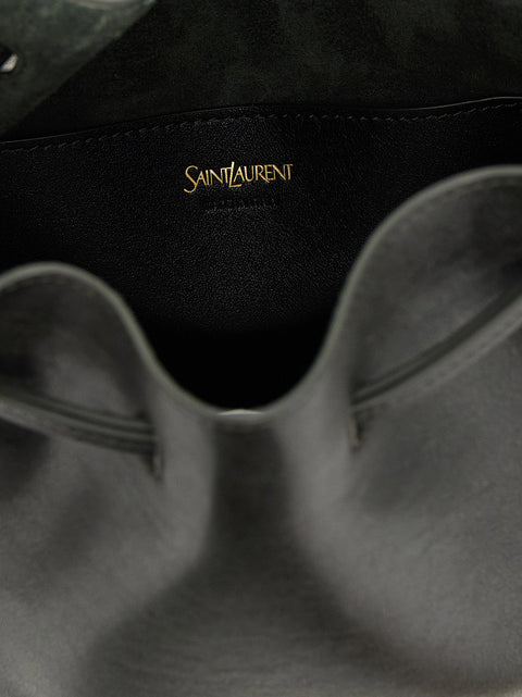 Saint Laurent Large Leather Bucket Bag