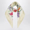 GUCCI Yellow printed silk twill scarf