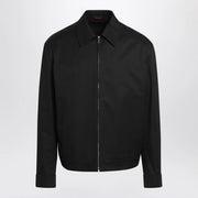 GUCCI Black cotton twill jacket with Web detail