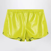 GUCCI Lime green Shorts in leather