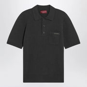 GUCCI Military green wool and cashmere polo