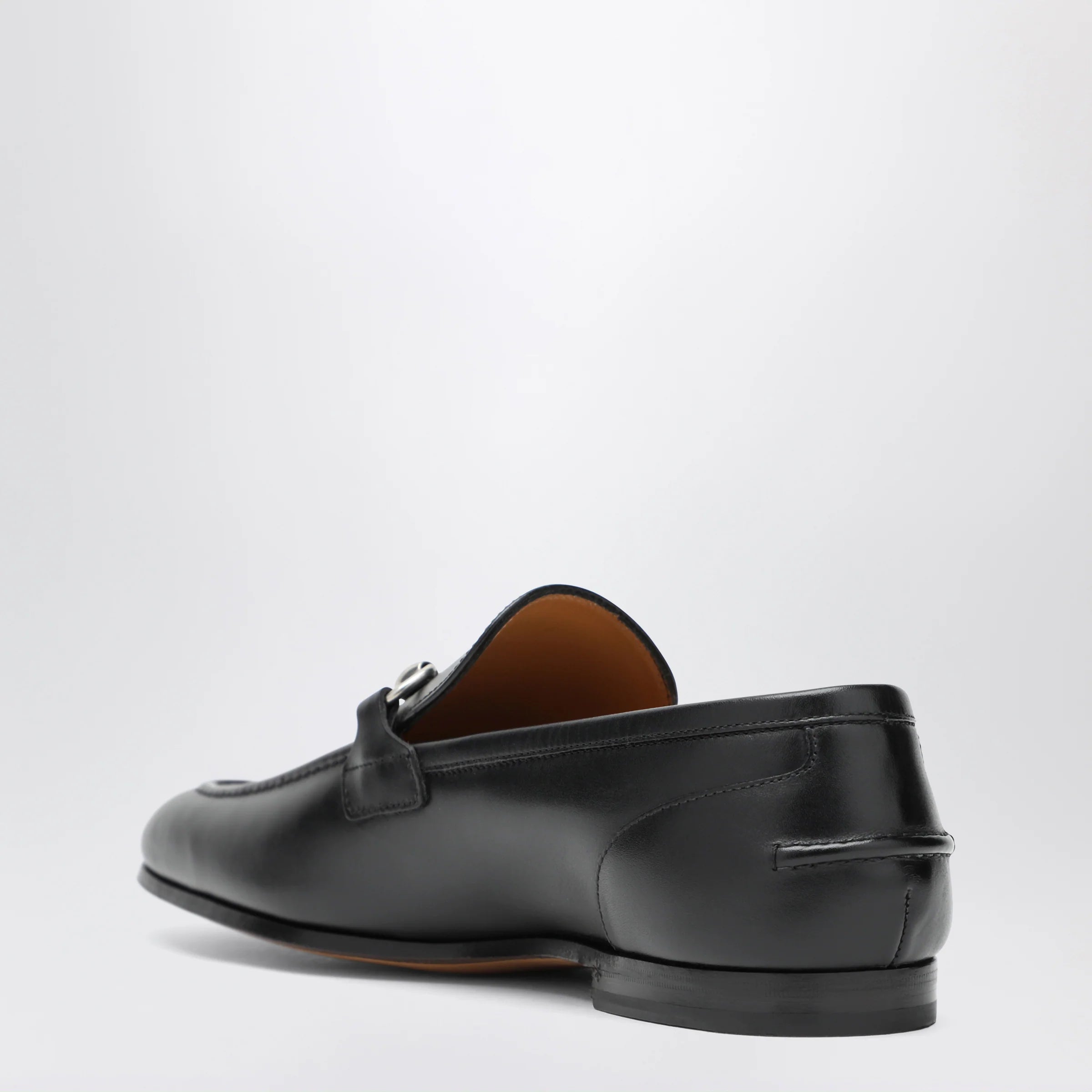 GUCCI Black moccasin with buckle