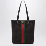 GUCCI Medium Ophidia shopping bag in brown suede