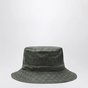 GUCCI Reversible dark green nylon GG hat