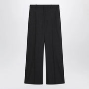GUCCI Wide-leg grey wool trousers