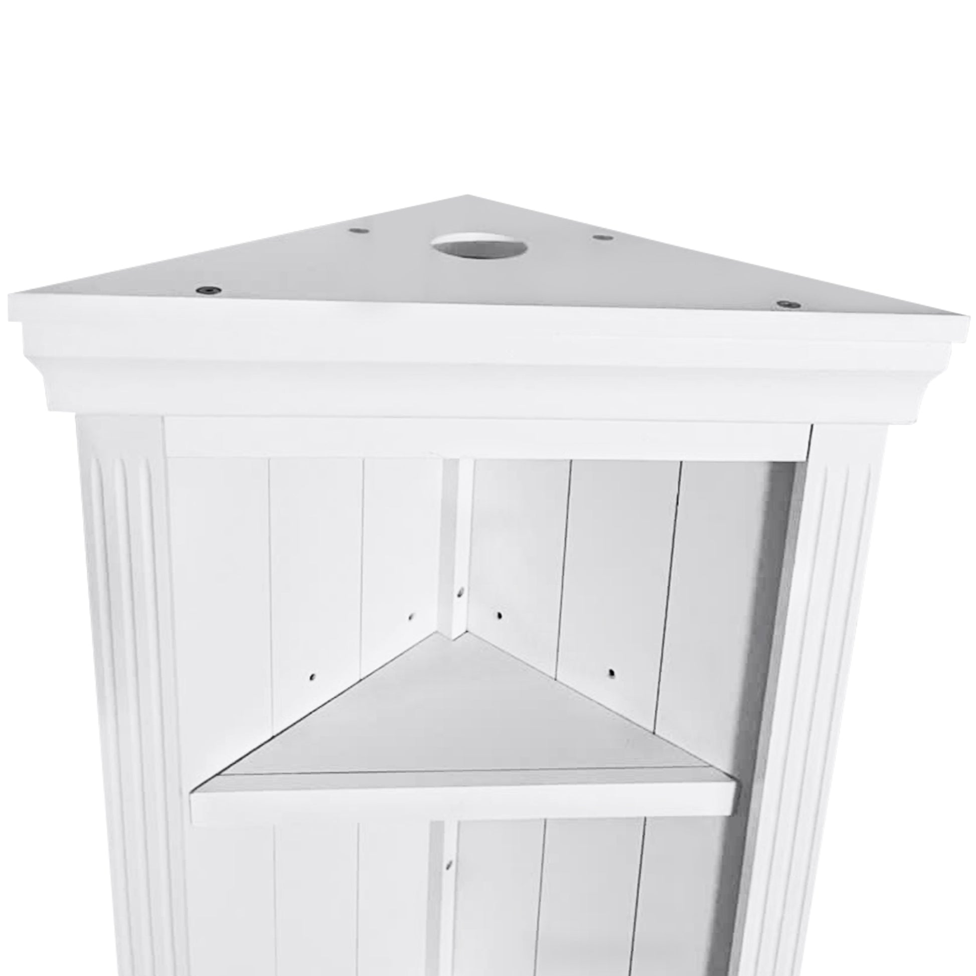 83.4'Tall Modern Corner Shelf,5 Tier Corner Bookcase with LED Light, Storage Standing Shelf Unit,-UH Decor-Default-Urbanheer