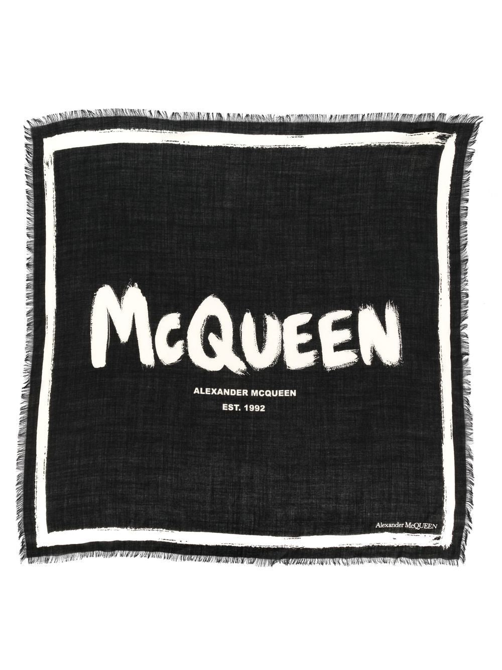 Alexander McQueen Scarfs Black-Scarves Hats & Gloves-Alexander Mcqueen-UNI-Urbanheer