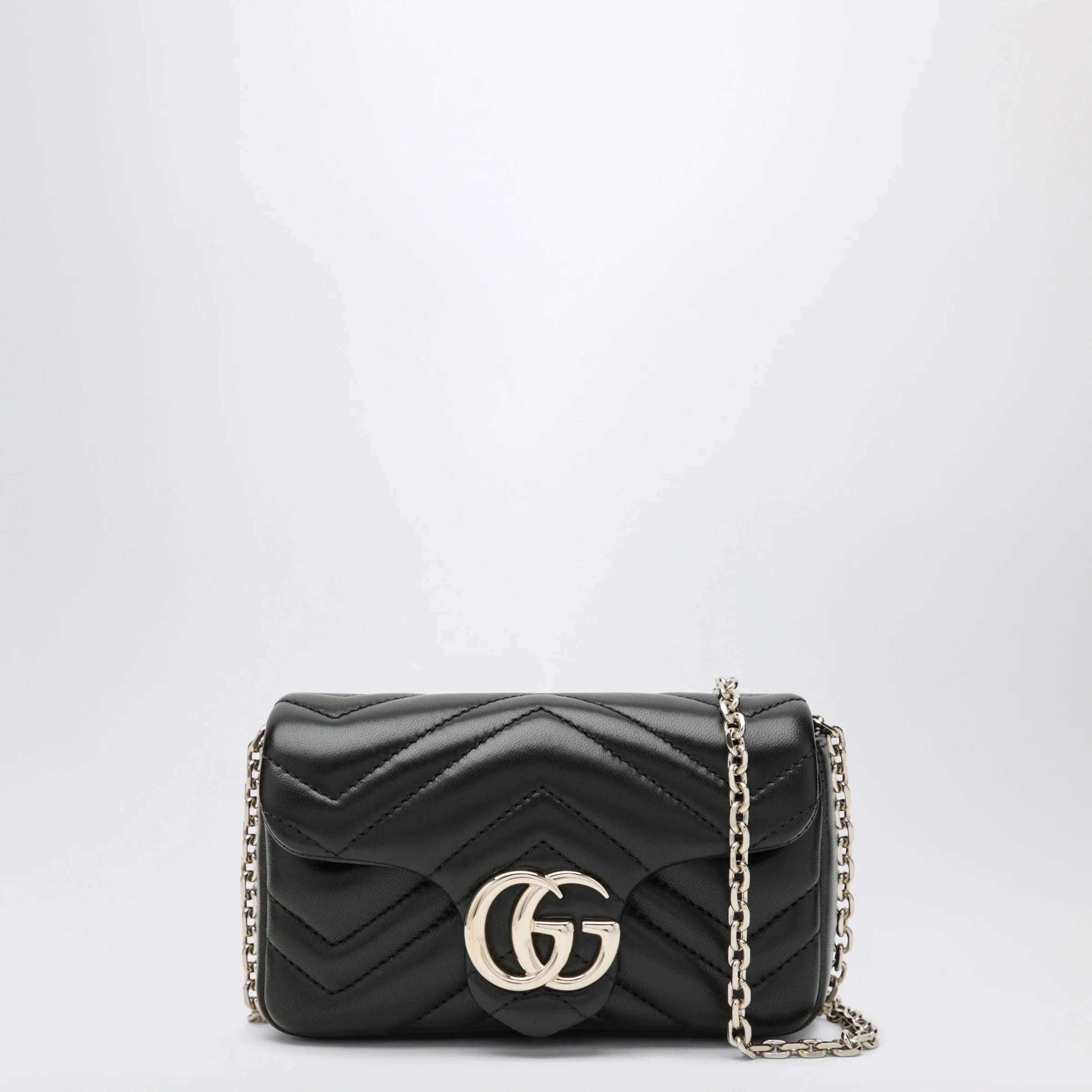 GUCCI Black GG Marmont mini shoulder bag