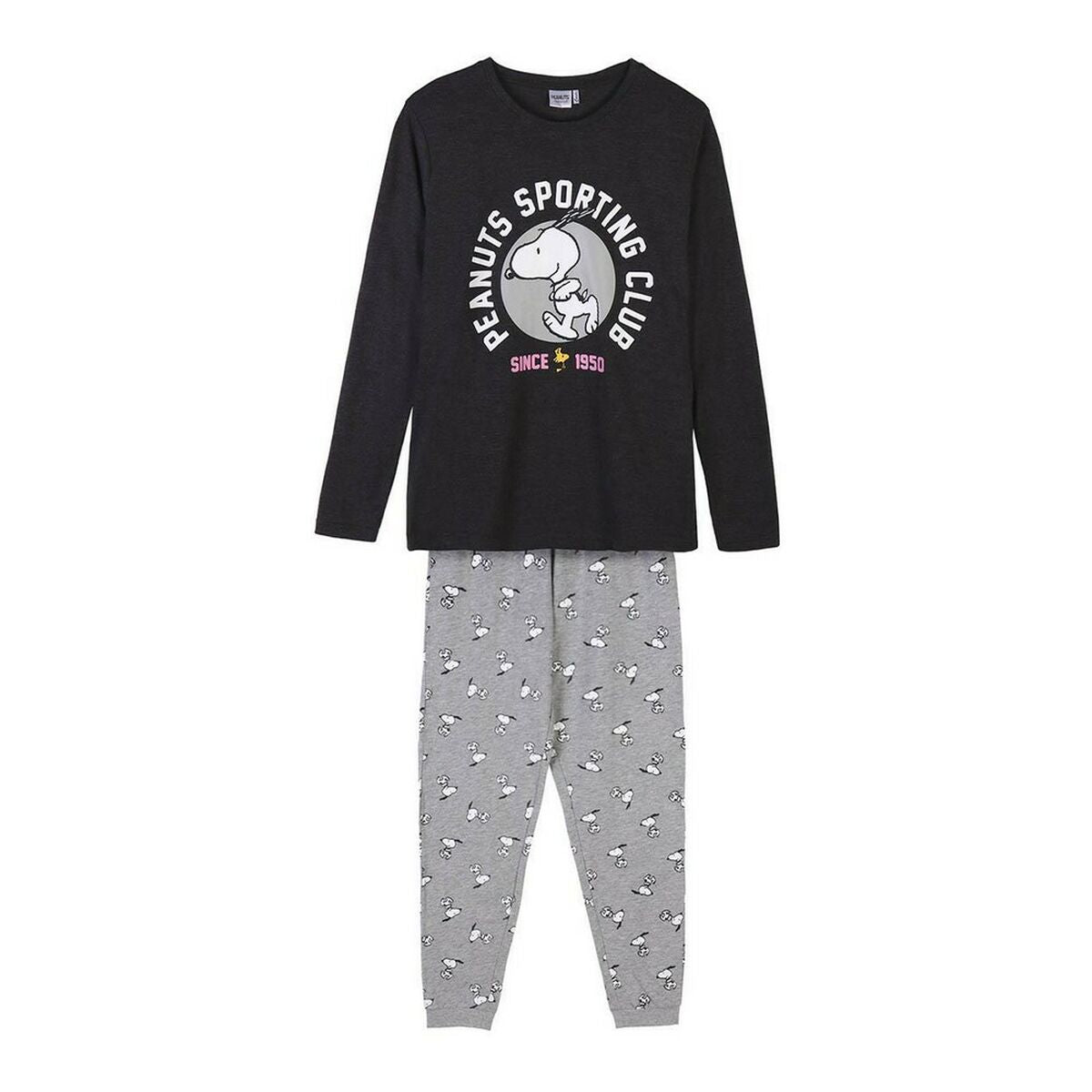 Pyjama Snoopy Grey Lady-Clothing, Women-Snoopy-Urbanheer