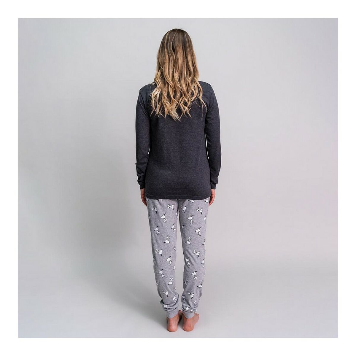 Pyjama Snoopy Grey Lady-Clothing, Women-Snoopy-Urbanheer