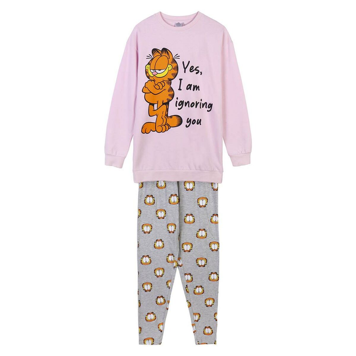 Pyjama Garfield Light Pink-Clothing, Women-Garfield-Urbanheer