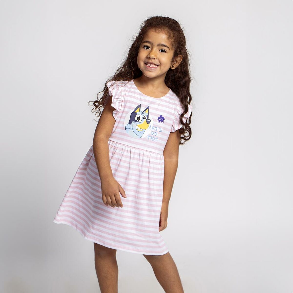 Dress Bluey Pink-Clothing, Girls-Bluey-Urbanheer
