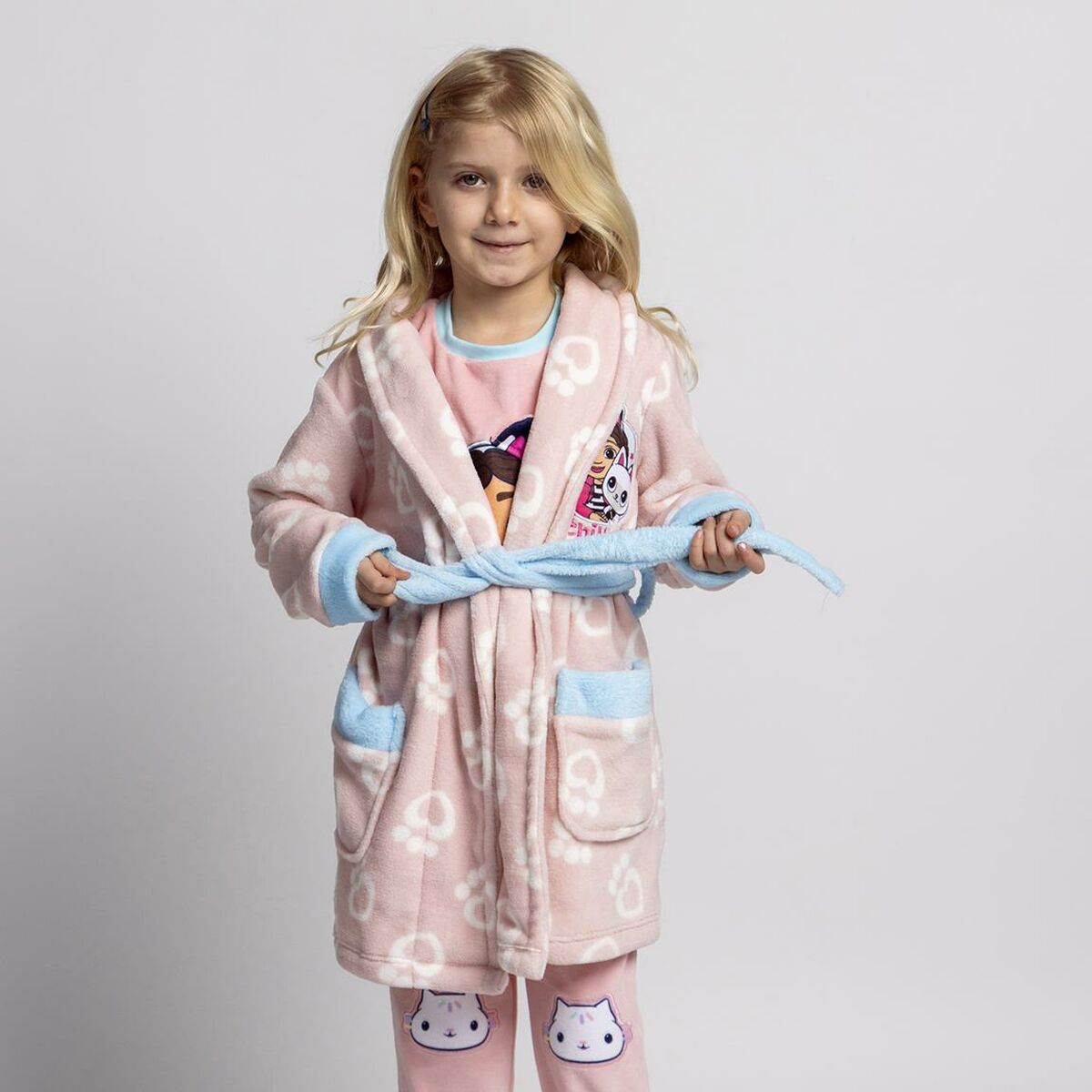 Children's Dressing Gown Gabby's Dollhouse Pink-Clothing, Girls-Gabby's Dollhouse-Urbanheer
