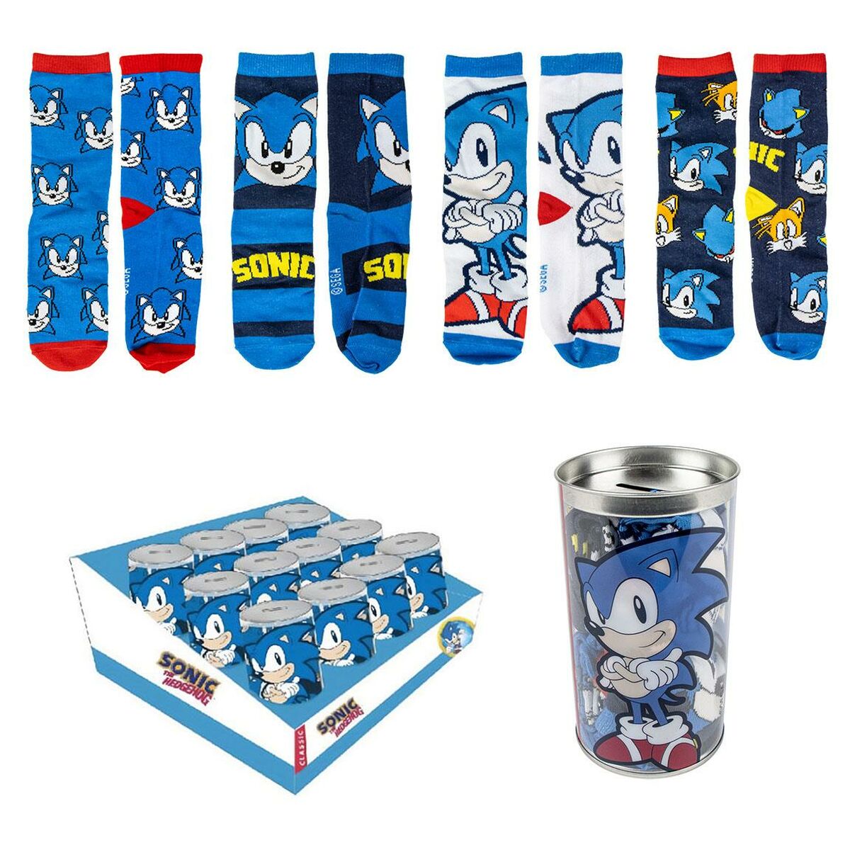 Socks Sonic Socks Unisex 4 pairs-Clothing, Boys-Sonic-Urbanheer