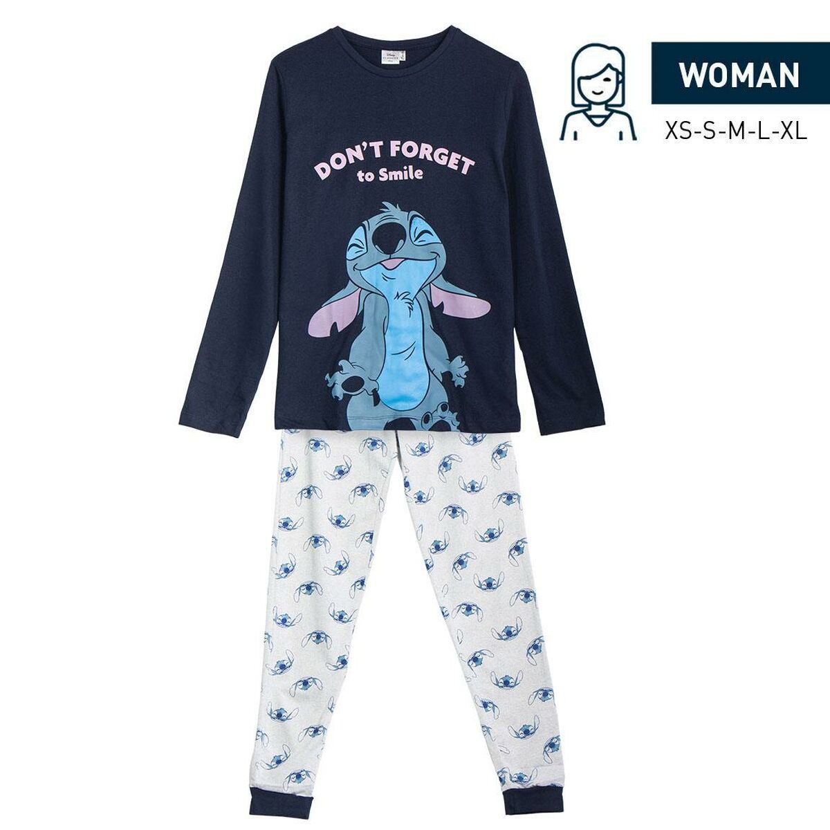 Pyjama Stitch Blue (Adults)-Clothing, Women-Stitch-Urbanheer