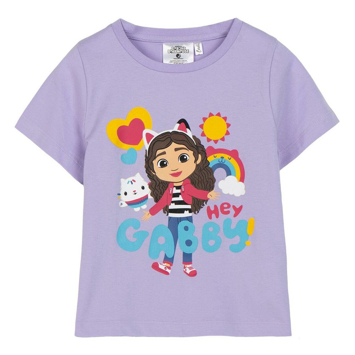 Child's Short Sleeve T-Shirt Gabby's Dollhouse White-Clothing, Girls-Gabby's Dollhouse-Urbanheer