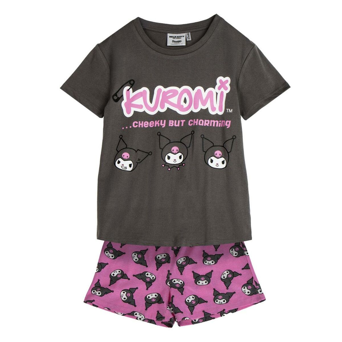 Summer Pyjama Hello Kitty Dark grey-Clothing, Girls-Hello Kitty-Urbanheer