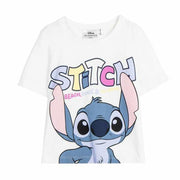 Child's Short Sleeve T-Shirt Stitch White-Clothing, Girls-Stitch-Urbanheer