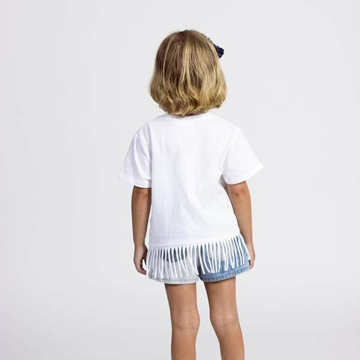Child's Short Sleeve T-Shirt Stitch White-Clothing, Girls-Stitch-Urbanheer