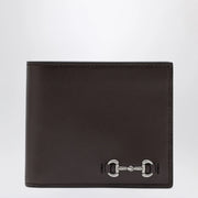GUCCI Cocoa bi-fold wallet with Horsebit