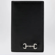 GUCCI Black long cardholder with Horsebit