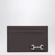 GUCCI Cocoa cardholder with Horsebit