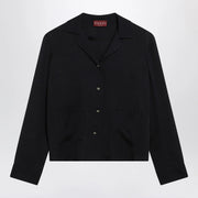 GUCCI Blue jacquard silk-blend shirt