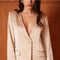 Fluid Satin Jacket with Scarf