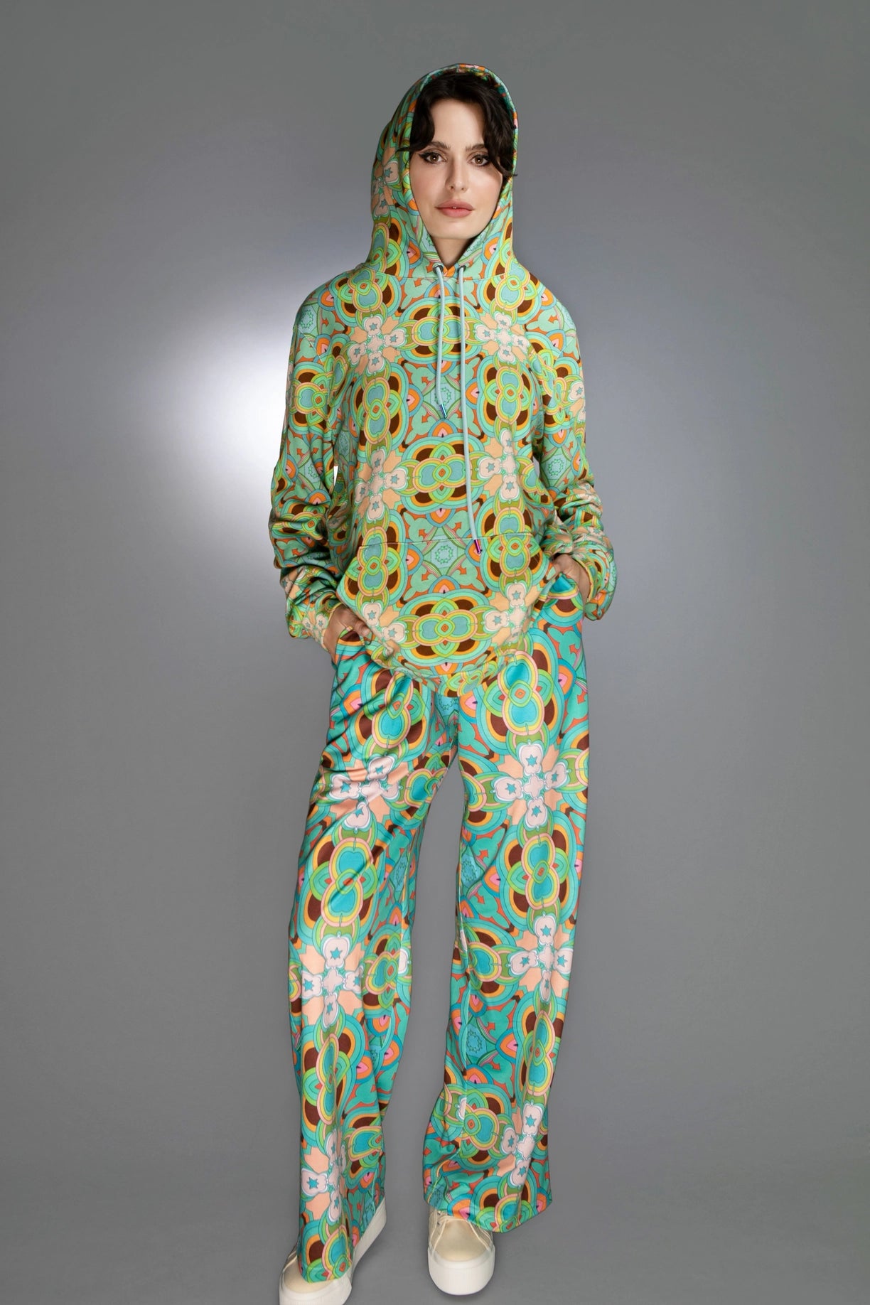 Luxuriously Soft Cotton Jersey Agua Psychedelic Sweatpants-Nuvula-XS-Urbanheer