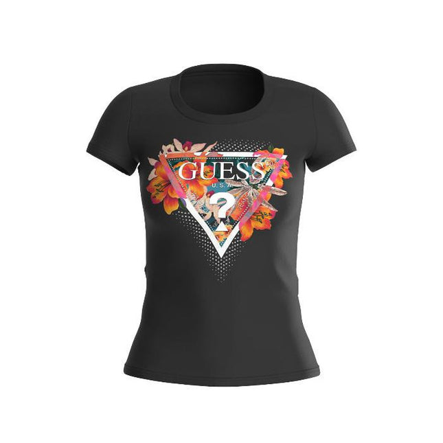 Guess Women T-Shirt-Clothing T-shirts-Guess-black-XS-Urbanheer