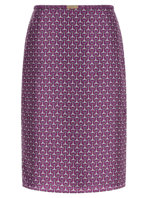 Gucci Morsetto Print Skirt